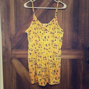 Floral Yellow Romper